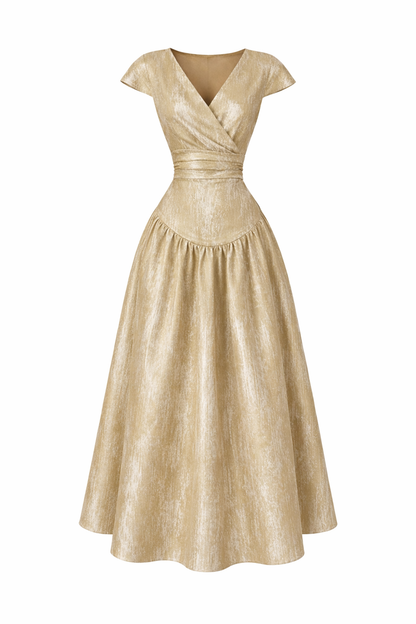 The Automno Dress - Gold