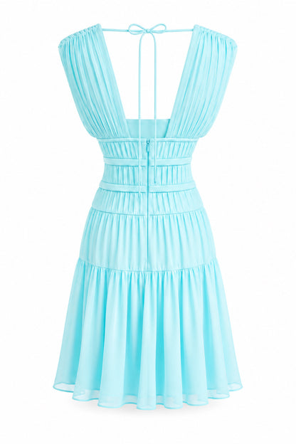 Alessia Dress - Aqua Blue