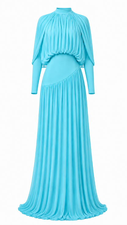 Celeste Veil Set - Aqua Blue