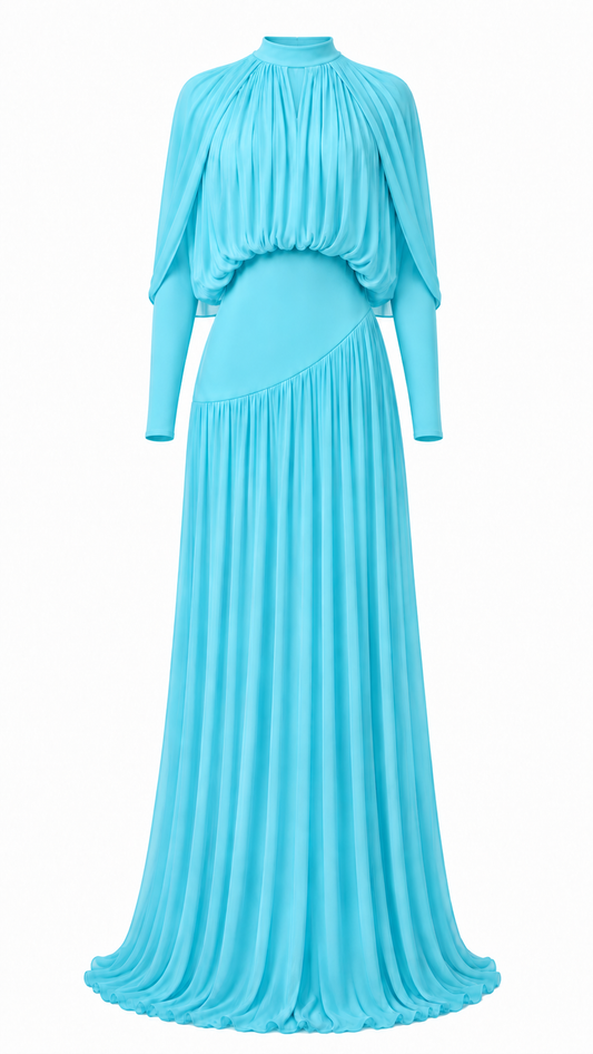 Celeste Veil Set - Aqua Blue