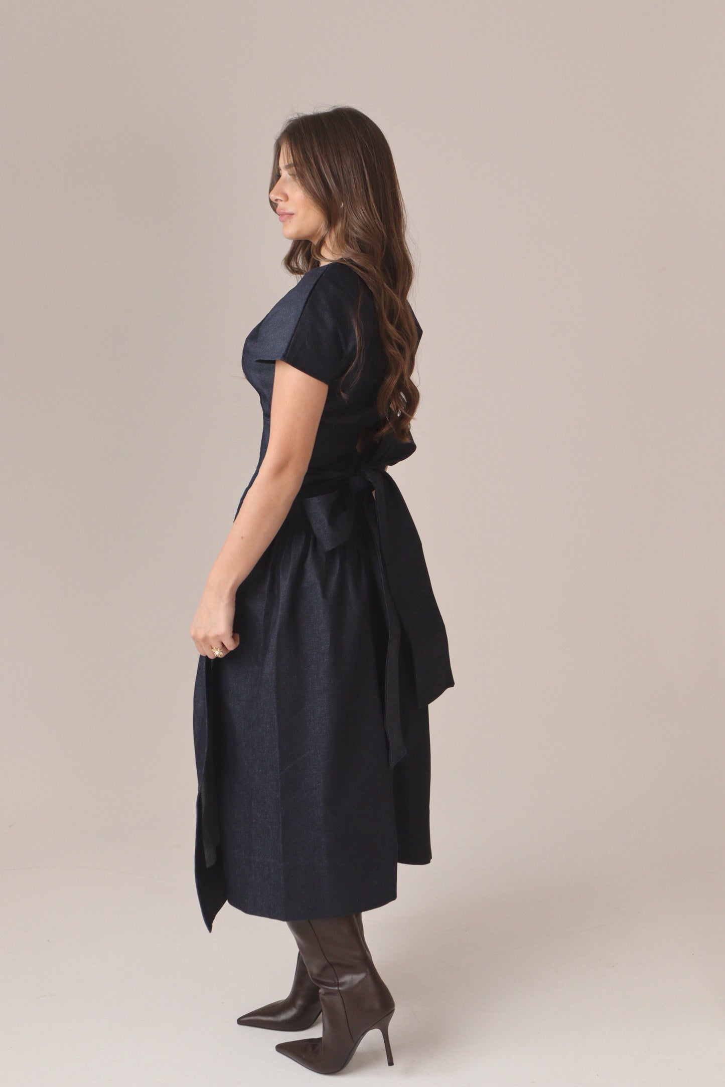 The Automno Dress - Navy