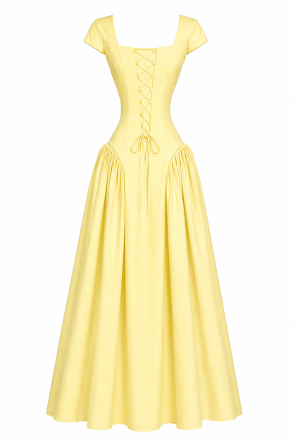 Natalia Dress - Butter Yellow