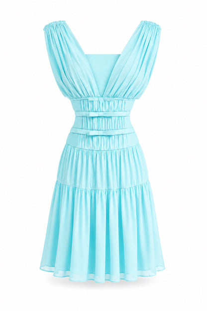 Alessia Dress - Aqua Blue