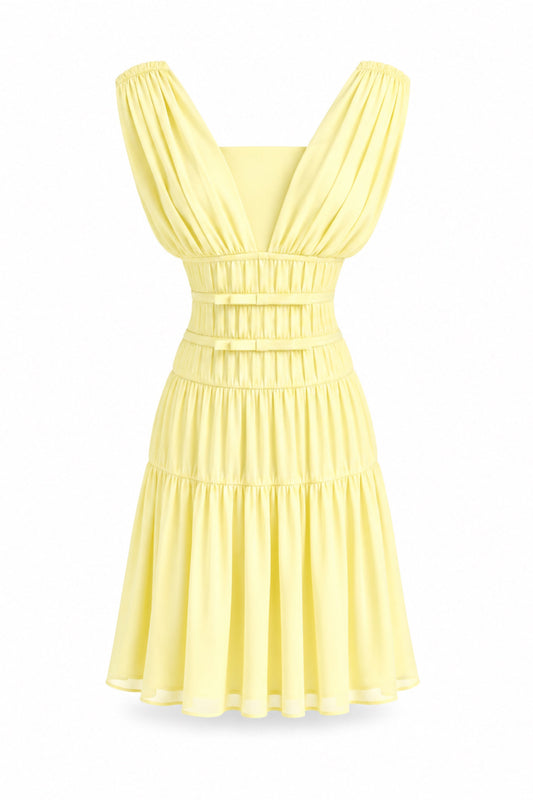 Alessia Dress - Butter Yellow