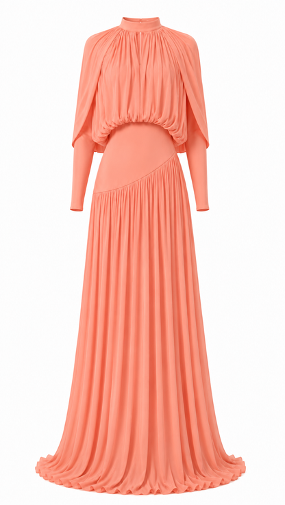 Celeste Veil Set - Coral