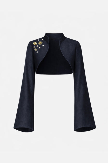 The Automno Bolero Jacket - Navy