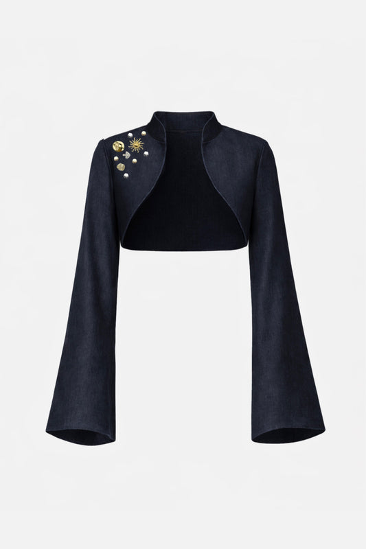 The Automno Bolero Jacket - Navy