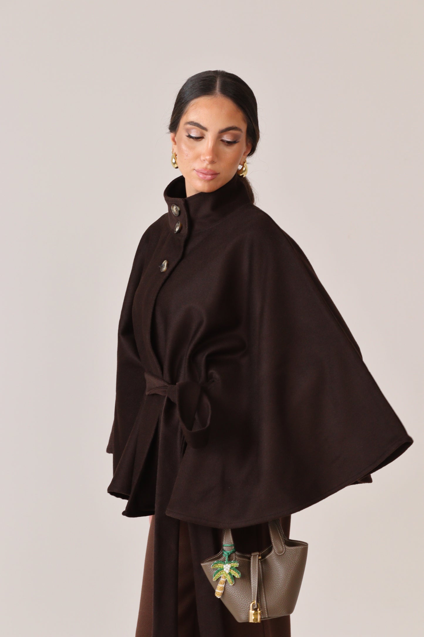 The Padova Coat - 100% Italian Brown Cashmere