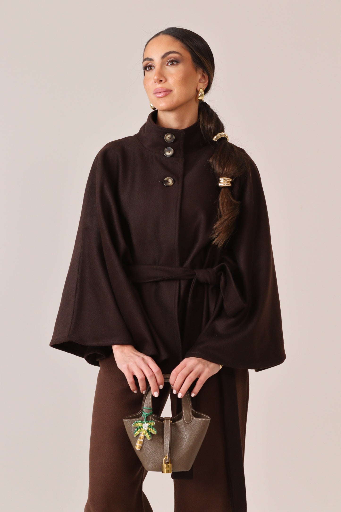 The Padova Coat - 100% Italian Brown Cashmere